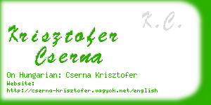 krisztofer cserna business card